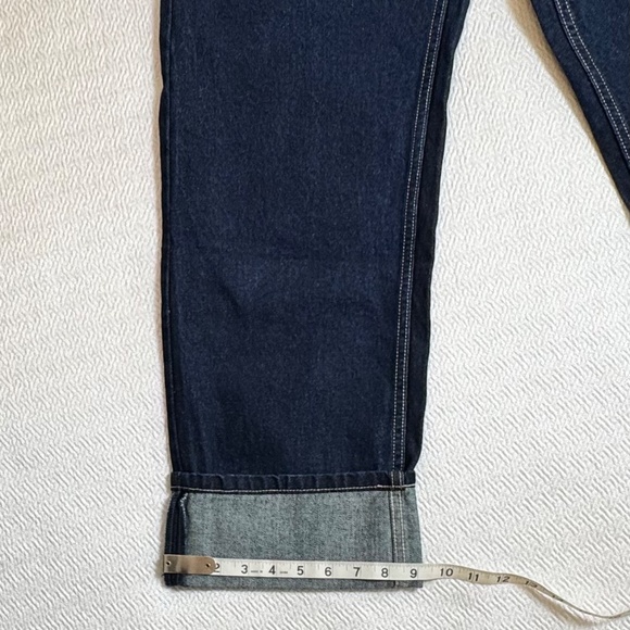 NWT Bershka Men’s Baggy Jeans Turned-up Hems Blue Size 29 - Picture 13 of 15